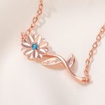 Personalizada delicada flor de nacimiento Birthstone collar de joyería floral Cumpleaños Aniversario Día de la Madre de regalo para las mujeres