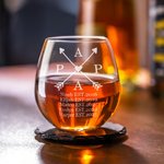 Verres à whisky Bourbon Papa personnalisés avec texte gravé Décoration de la cuisine de la maison Cadeau d'anniversaire de la fête des pères pour les amateurs de vin Papa