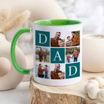 Personalized Dad 6 Photos Collage 11 oz 15 oz Ceramic Coffee Mug Home Decor Birthday Father's Day Gift for Dad