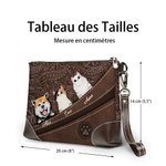 Portefeuille Vintage Personnalisé avec Noms de 1 à 5 Chiens Chats en Dessin Animé Cadeau d'Anniversaire pour Amoureux des Animaux