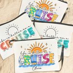 Gepersonaliseerd Life Is Better On A Cruise Make-uptasje met polsbandje en naam Reisaccessoires Vakantie Verjaardagscadeau voor vrouwen Cruiseliefhebbers