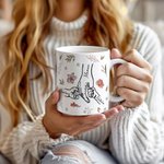 Mug Personnalisé en Céramique avec 1-12 Noms Cadeau pour Fête des Mères ou Cadeau d'Anniversaire pour Maman ou Grand-mère