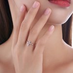 Personalisierte Geburtsstein Kreuz zierlichen Ring minimalistischen Schmuck Geburtstag religiöse Taufe Geschenk für Frauen Christian