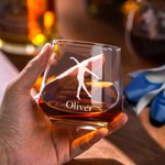 Personalised Ballet Silhouette Whiskey Glass with Name Home Kitchen Decor Team Birthday Gift for Male Dancers Wine Lovers