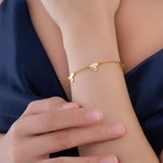 Personalized Multiple Hearts Bracelet with 1-5 Engraved Names Minimalist Jewelry Birthday Anniversary Gift for Women