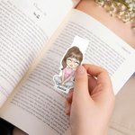 Personifierad tecknad karaktär Magnetiskt bokmärkesklämma med namn Läsmaterial Födelsedagspresent för tonåringar vuxna bokälskare bokmaskar