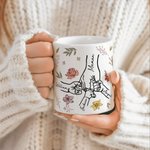 Mug Personnalisé en Céramique avec 1-12 Noms Cadeau pour Fête des Mères ou Cadeau d'Anniversaire pour Maman ou Grand-mère