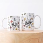 Mug Personnalisé en Céramique avec 1-12 Noms Cadeau pour Fête des Mères ou Cadeau d'Anniversaire pour Maman ou Grand-mère