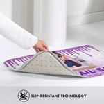 Personalized Multicolor Cute Cartoon Manicurist Non-slip Door Mat with Name Housewarming Beauty Salon Opening Birthday Gift for Nail Technicians