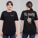 Personalizzato Til Death Skeleton Hand Morbida maglietta abbinata Felpa con testo e anno Anniversario Regalo di San Valentino per una coppia di novelli sposi