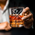 Verres à whisky Bourbon Papa personnalisés avec texte gravé Décoration de la cuisine de la maison Cadeau d'anniversaire de la fête des pères pour les amateurs de vin Papa