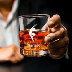 Personalised Ballet Silhouette Whiskey Glass with Name Home Kitchen Decor Team Birthday Gift for Male Dancers Wine Lovers