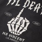 Personalizzato Til Death Skeleton Hand Morbida maglietta abbinata Felpa con testo e anno Anniversario Regalo di San Valentino per una coppia di novelli sposi