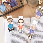 Personifierad tecknad karaktär Magnetiskt bokmärkesklämma med namn Läsmaterial Födelsedagspresent för tonåringar vuxna bokälskare bokmaskar