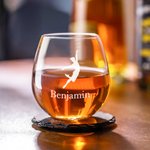 Personalised Ballet Silhouette Whiskey Glass with Name Home Kitchen Decor Team Birthday Gift for Male Dancers Wine Lovers