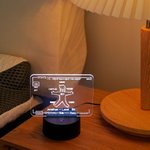 Personalized Cartoon Pixel Man Stat Screen Acrylic LED Night Light with Name Room Decor Birthday Gift for Game Lover