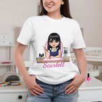 Personalized Cute Cartoon Manicurist Character T-shirt Sweatshirt Hoodie with Name Birthday Beauty Salon Opening Gift for Nail Technicians