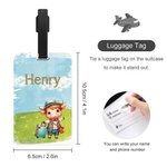 Personalisierte niedlichen Cartoon Löwe Hai Urlaub Tiere Gepäckanhänger mit Namen Reisezubehör Geburtstag Urlaub Geschenk für Kinder