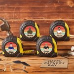 Personalizzato Arcobaleno Cartoon Uomo Personaggio Metro a nastro con nome e braccialetto Strumento fatto a mano Compleanno Festa del Papà Regalo per Architetti Artigiani