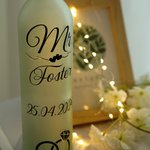 Personalized Mr Mrs Couple Rings LED Bottle Lamp with Last Name and Date Valentine's Day Wedding Engagement Gift for Couple Newlyweds