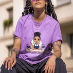 Personalized Cute Cartoon Manicurist Character T-shirt Sweatshirt Hoodie with Name Birthday Beauty Salon Opening Gift for Nail Technicians