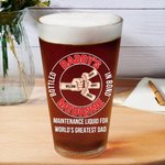 Personalized Daddy's Medicine Fist Bump 16 oz Clear Beer Glass with 2-9 Names Father's Day Birthday Gift for Dad Beer Lovers