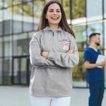 Personnalisé Brodé Bow Stethoscope Tubing T-shirt Quarter Zip Sweatshirt Hoodie with Text Nurse Day Appreciation Birthday Gift for Medical Staff