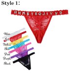 Personalisierte verführerische Frauen Unterwäsche Spitze Tanga mit Namen Bachelorette Party Valentinstag Jahrestag Geschenk für Sie