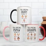 Personalisierte Diese erstaunliche Opa Avatar Gesicht Foto Keramik Kaffeebecher mit 1-12 Namen Vatertag Geburtstag Geschenk für Papa Opa Familie