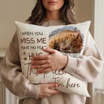 Personalized I Am Here Photo Memorial Pillow Cover Home Decor Sympathy Sentimental Commemorative Gift for Women Men
