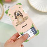 Portatarjetas con mosquetón personalizado con nombre y motivo de monstruo animal regalo de cumpleaños y regreso a la escuela para niños y estudiantes