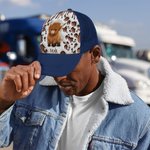 Personalisierte niedliche Hochlandkuh einstellbare Baseballmütze Mesh Trucker Hut mit Namen Sport Geburtstagsgeschenk für Hochlandkuh-Liebhaber