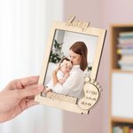 Cadre photo de table en bois gravé d'une empreinte de pied avec statistiques et nom Cadeau d'annonce de naissance pour nouveau-né Nouveaux parents