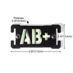 Personalisierte leuchtende Blutgruppe Notfall medizinische Informationen Molle Indikator EDC Gear taktische Überleben Accessoire Geschenk für Outdoor-Enthusiasten