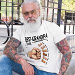 Henkilökohtainen paras isä ikinä Fist Bump 100% puuvilla T-paita nimi Isänpäivä Syntymäpäivä lahja isälle isoisä isoisä
