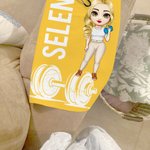 Personalisierte Cartoon Fitness Hantel Charakter Name weiche Sporthandtuch mit hängenden Clip Sport Zubehör Team Geburtstag Geschenk für Gym Lover Frauen