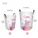 Personalisierte Aquarell Spaceman Lagerung Wäschekorb mit Namen wasserdicht Kinderzimmer Dekoration Kindertag Housewarming Geschenk für Jungen Mädchen