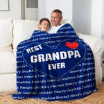 Personalisierte Multicolor Liebe Herz Name Wolke weiche Decke werfen mit Titel Home Decor Geburtstag Vatertag Geschenk für Papa Opa