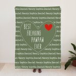 Personalisierte Multicolor Liebe Herz Name Wolke weiche Decke werfen mit Titel Home Decor Geburtstag Vatertag Geschenk für Papa Opa