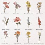 Borsa tote in iuta personalizzata con fiore di nascita iniziale e nome forte e resistente regalo di compleanno o matrimonio per donne