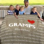 Personalisierte Multicolor Liebe Herz Name Wolke weiche Decke werfen mit Titel Home Decor Geburtstag Vatertag Geschenk für Papa Opa