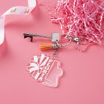 Personalizzato Cheer Pom Poms Megafono Portachiavi in acrilico trasparente con nome e nappe Squadra sportiva Regalo di compleanno per cheerleader