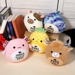 Peluche personalizzato con motivo del tocco di laurea mucca e gatto con nome e anno regalo di laurea per laureati della classe 2025