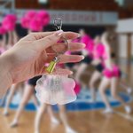Personalizzato Cheer Pom Poms Megafono Portachiavi in acrilico trasparente con nome e nappe Squadra sportiva Regalo di compleanno per cheerleader