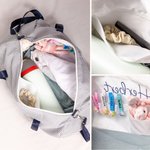 Ricamo personalizzato con nome a strisce Grande borsa da ballo in seersucker con tracolla Regalo di compleanno per ragazze per il ritorno a scuola