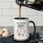 Personalisierte Diese erstaunliche Opa Avatar Gesicht Foto Keramik Kaffeebecher mit 1-12 Namen Vatertag Geburtstag Geschenk für Papa Opa Familie
