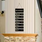 Personalised 1-18 Grandchildren Names Wooden Sign with Dates Home Decor Father's Day Mother's Day Gift for Grandparents Family