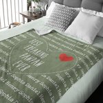 Personalisierte Multicolor Liebe Herz Name Wolke weiche Decke werfen mit Titel Home Decor Geburtstag Vatertag Geschenk für Papa Opa