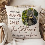 Personalized I Am Here Photo Memorial Pillow Cover Home Decor Sympathy Sentimental Commemorative Gift for Women Men