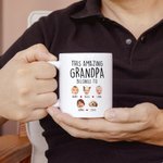 Personalisierte Diese erstaunliche Opa Avatar Gesicht Foto Keramik Kaffeebecher mit 1-12 Namen Vatertag Geburtstag Geschenk für Papa Opa Familie